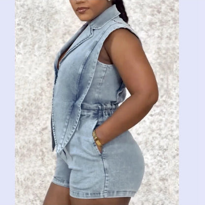 Jean Denim Dime Romper