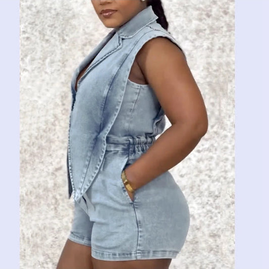 Jean Denim Dime Romper
