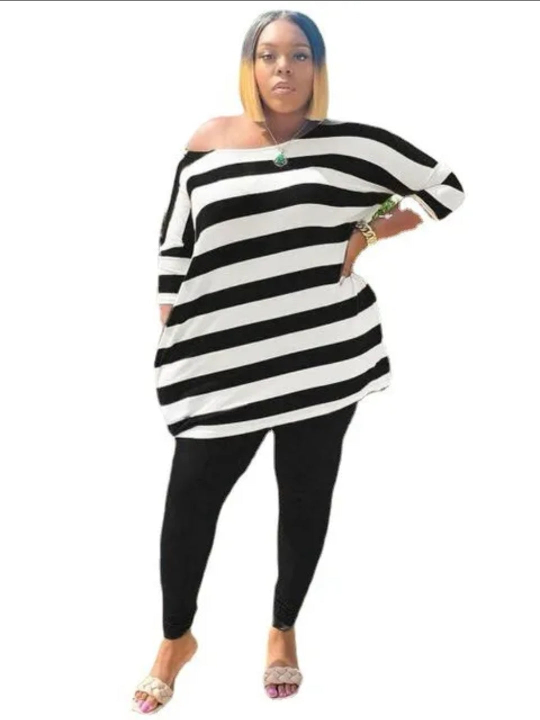 Everyday Klass Striped Tunic Set